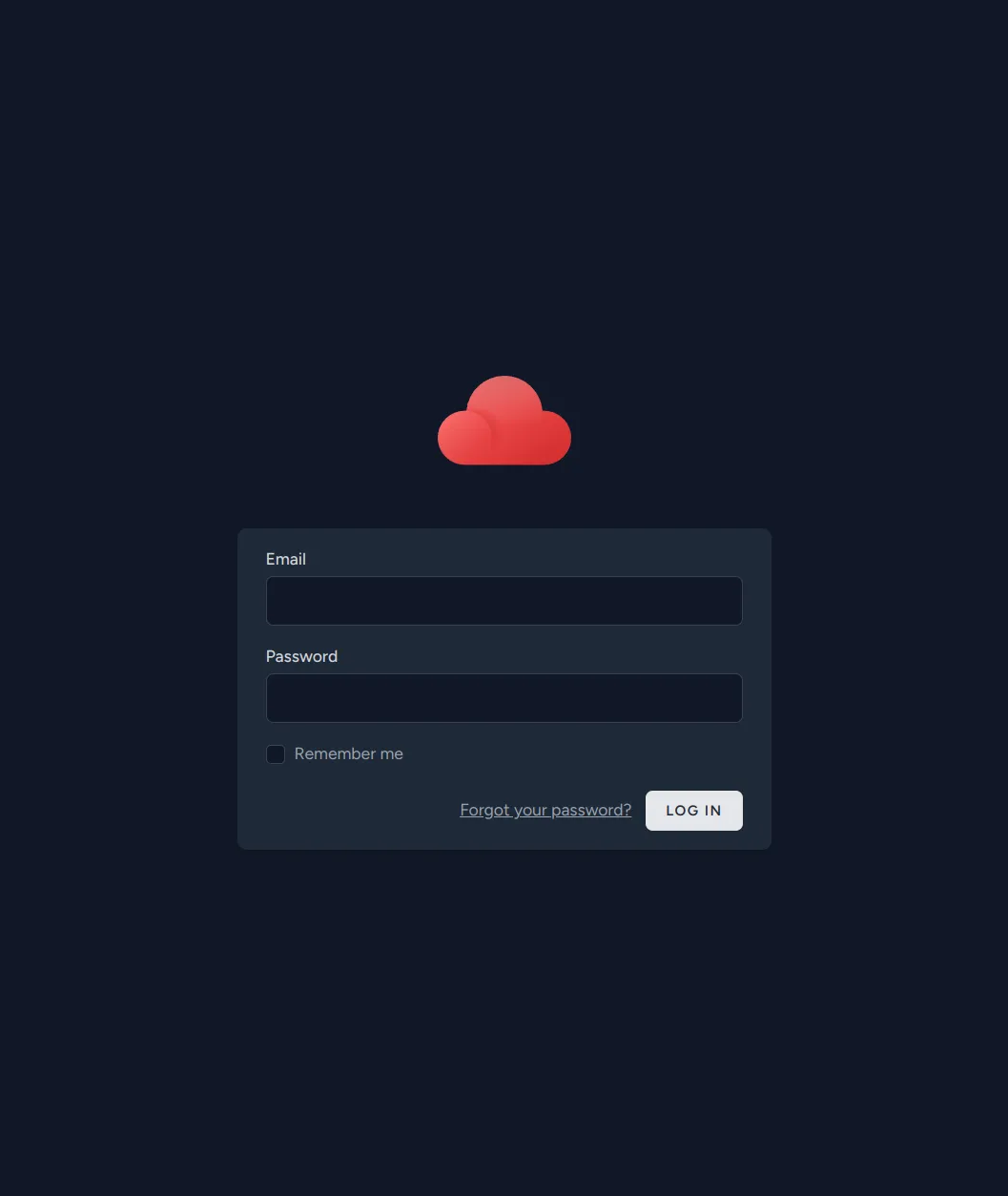 Login Page - Dark Mode